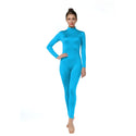 ALLNOWA Mock Turtleneck Full Body Unitard Spandex Long Sleeve Footless One Piece Bodysuit Adult Unisex J302