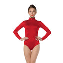 ALLNOWA Women's Mock Turtleneck Spandex Long Sleeve Leotard D301