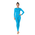 ALLNOWA Crew Neck Full Body Unitard Spandex Long Sleeve Footless One Piece Bodysuit Adult Unisex J202