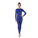 ALLNOWA Crew Neck Full Body Unitard Spandex Long Sleeve Footless One Piece Bodysuit Adult Unisex J202