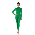 ALLNOWA Mock Turtleneck Full Body Unitard Spandex Long Sleeve Footless One Piece Bodysuit Adult Unisex J302