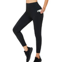 ALLNOWA Women's High Waist 7/8 Leggings Tummy Control Yoga Running Fitness Gym Workout Pants Phone Pocket L101