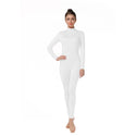 ALLNOWA Mock Turtleneck Full Body Unitard Spandex Long Sleeve Footless One Piece Bodysuit Adult Unisex J302