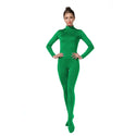 ALLNOWA Mock Turtleneck Full Body Unitard Spandex Long Sleeve Footed One Piece Bodysuit Adult Unisex J301