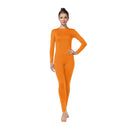 ALLNOWA Crew Neck Full Body Unitard Spandex Long Sleeve Footless One Piece Bodysuit Adult Unisex J202