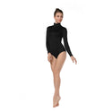 ALLNOWA Women's Mock Turtleneck Spandex Long Sleeve Leotard D301