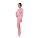 ALLNOWA Mock Turtleneck Full Body Unitard Spandex Long Sleeve Footed One Piece Bodysuit Adult Unisex J301