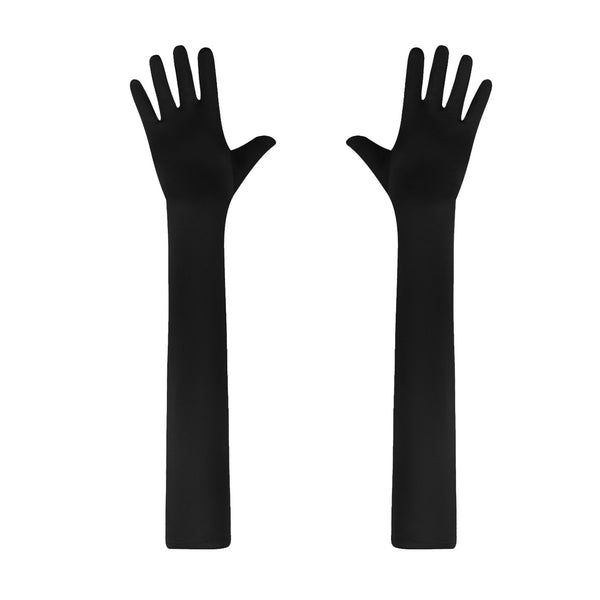 ALLNOWA Elbow Length Spandex Full Finger Long Gloves Costume Glove One Size Fits All G102