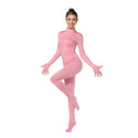 ALLNOWA Mock Turtleneck Full Body Full Hand Footed Unitard Spandex Long Sleeve One Piece Bodysuit Adult Unisex J303