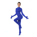 ALLNOWA Mock Turtleneck Full Body Full Hand Footed Unitard Spandex Long Sleeve One Piece Bodysuit Adult Unisex J303