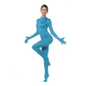 ALLNOWA Mock Turtleneck Full Body Full Hand Footed Unitard Spandex Long Sleeve One Piece Bodysuit Adult Unisex J303