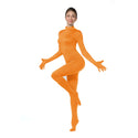 ALLNOWA Mock Turtleneck Full Body Full Hand Footed Unitard Spandex Long Sleeve One Piece Bodysuit Adult Unisex J303