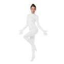 ALLNOWA Mock Turtleneck Full Body Full Hand Footed Unitard Spandex Long Sleeve One Piece Bodysuit Adult Unisex J303