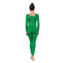 ALLNOWA Scoop Neck Full Body Footless Unitard Elastane Spandex Long Sleeve Round Neck One Piece Bodysuit Adult Unisex J102