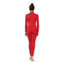 ALLNOWA Mock Turtleneck Full Body Unitard Spandex Long Sleeve Footless One Piece Bodysuit Adult Unisex J302