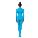 ALLNOWA Mock Turtleneck Full Body Unitard Spandex Long Sleeve Footed One Piece Bodysuit Adult Unisex J301