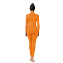 ALLNOWA Mock Turtleneck Full Body Unitard Spandex Long Sleeve Footless One Piece Bodysuit Adult Unisex J302