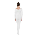 ALLNOWA Scoop Neck Full Body Unitard Spandex Long Sleeve One Piece Footed Bodysuit Adult Unisex J101